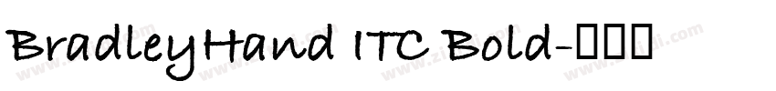 BradleyHand ITC Bold字体转换